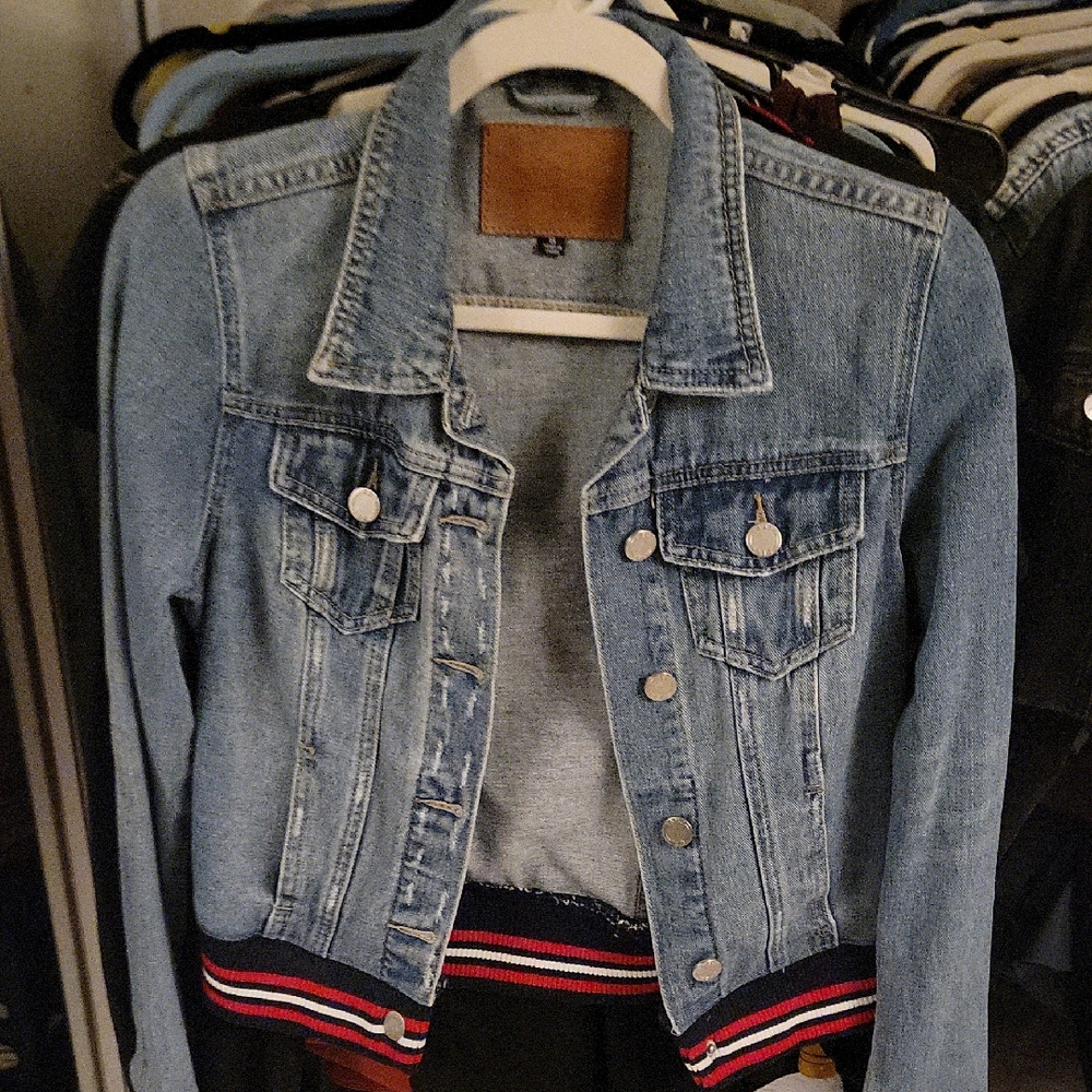 Boom Boom Jeans Blue and Red Jean Jackets Classic Style